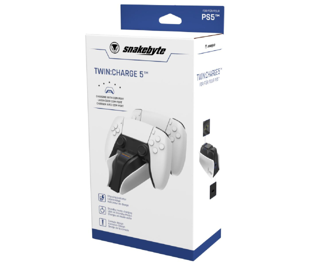 Snakebyte Podwójna ładowarka TWIN:CHARGE 5 do PS5 Biała - 705359 - zdjęcie 5